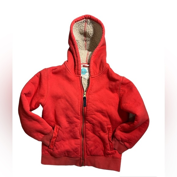 Mini Boden Other - Mini Boden Sherpa Lined Hoodie red/coral | 5-6 Yrs boys kids children